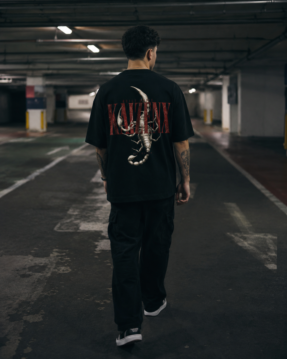 KAIZENX — Scorpion Typography Oversized Tee
