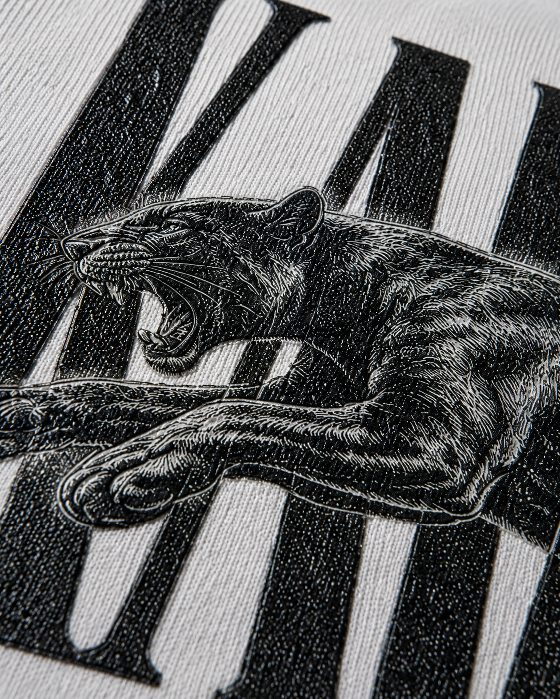 KAIZENX — Panther Typography Oversized Tee