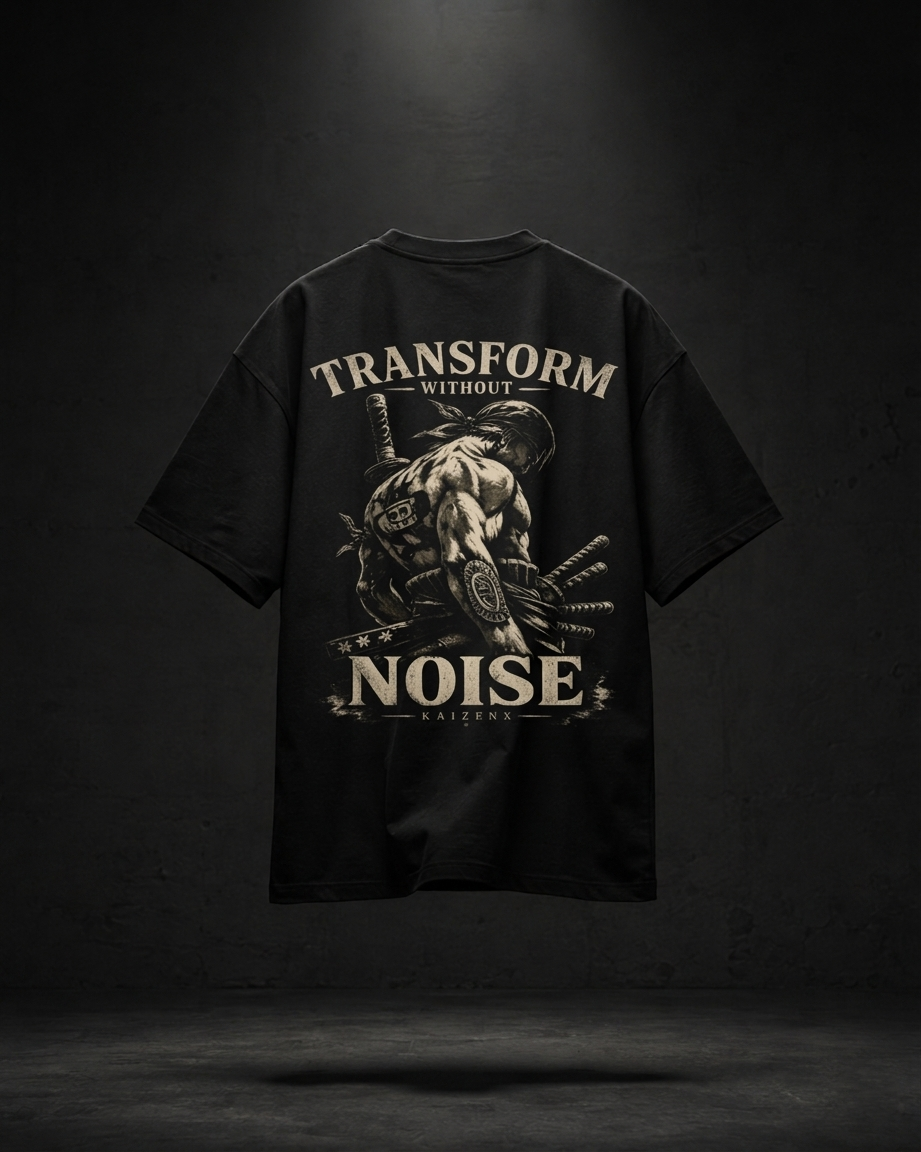 KAIZENX — Transform Without Noise Oversized Tee