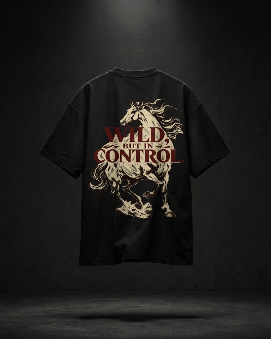 KAIZENX — Wild But In Control  Oversized Tee