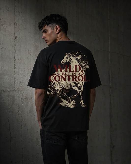 KAIZENX — Wild But In Control  Oversized Tee