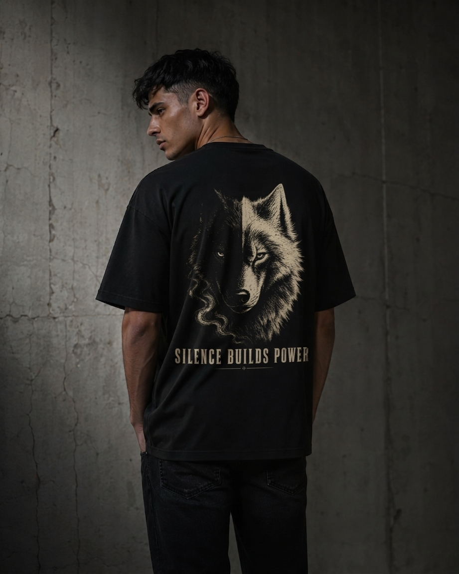 KAIZENX — Silence Builds Power Oversized Tee